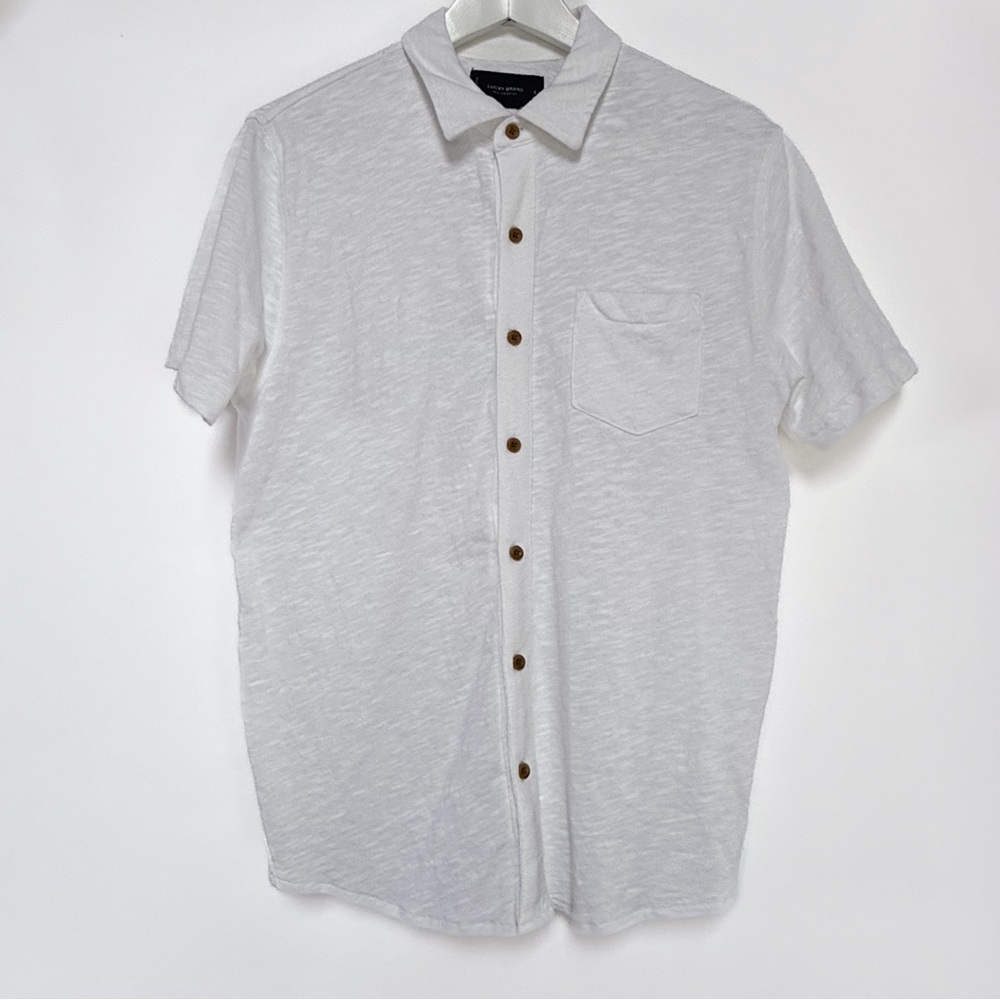 Lucky Brand White Casual Button Up Shirt